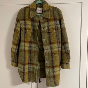 Wilfred free Aritzia Shacket Size S Green Plaid